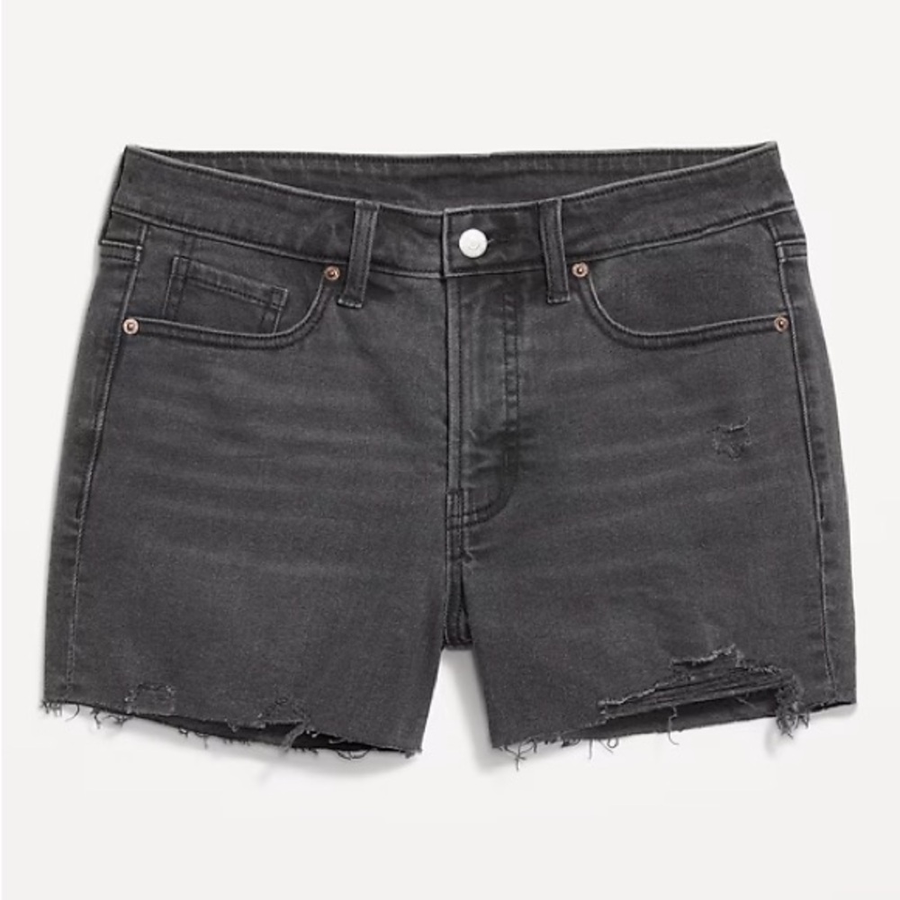 Old Navy Women's Distressed Black Jean Shorts